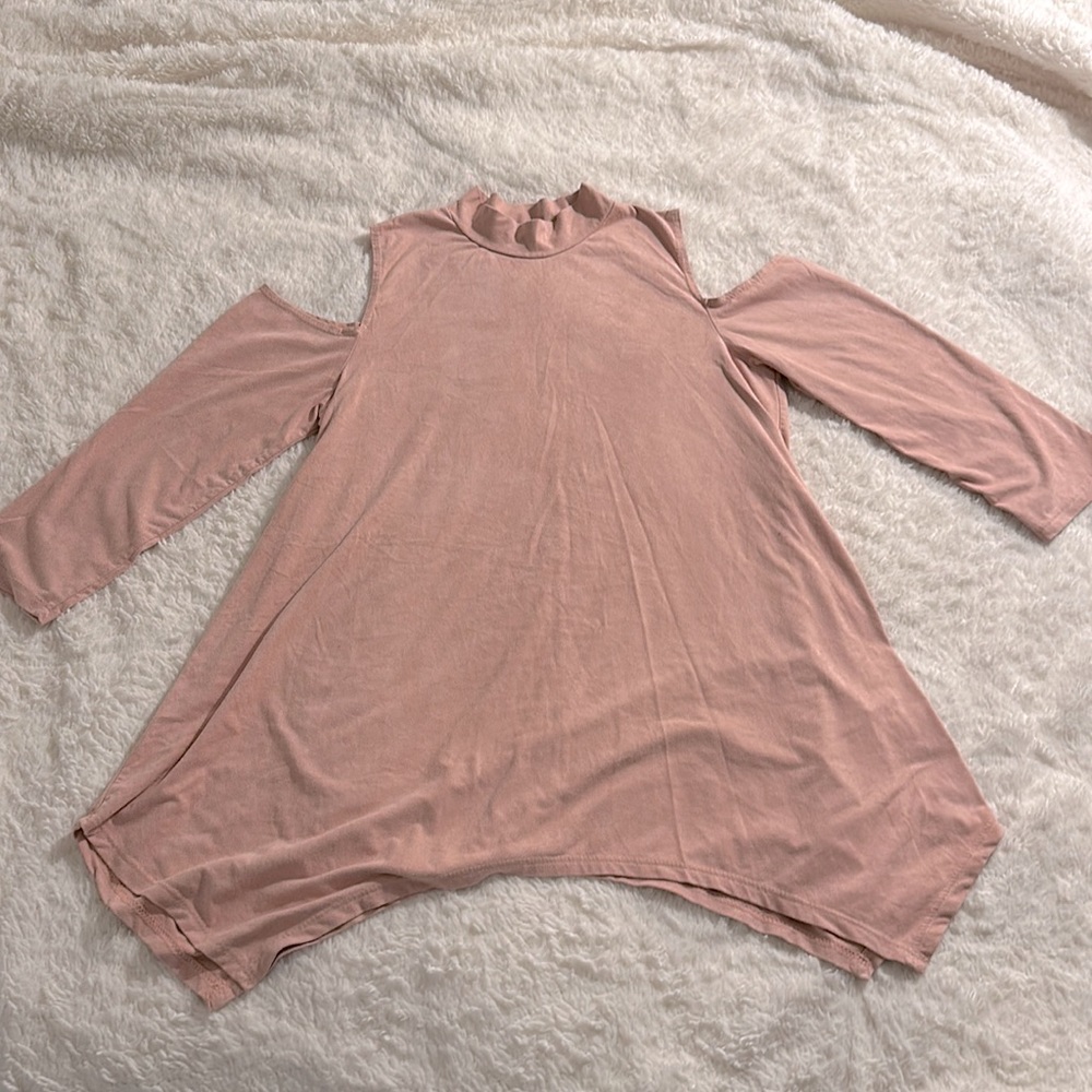 Velvet Off-Shoulder Cut-Out Top